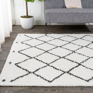 Cami Moroccan Style Diamond Shag Area Rug
